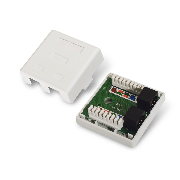 Roseta AISENS RJ45 Cat6 UTP 2 Tomas Blanca (A139-0302)