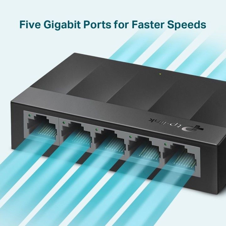 Switch TP-Link 5xRJ45 Ethernet GbE Negro (LS1005G)