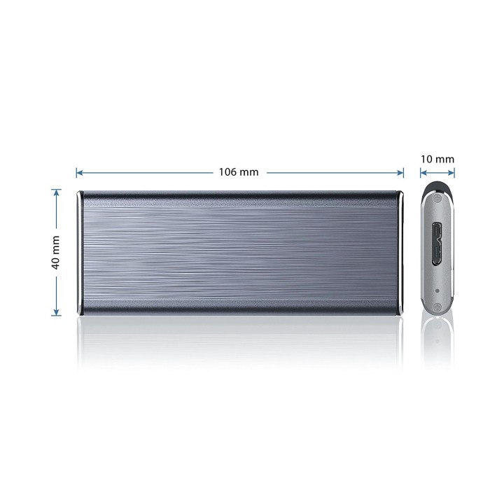 Caja CONCEPTRONIC SSD M.2 SATA USB-A 3.0 Gris (DDE03G)