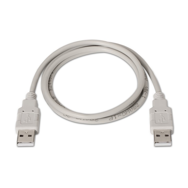 Cable AISENS USB-A/M a USB-A/M 2m Beige (A101-0022)