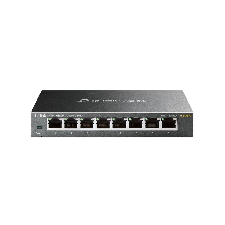 Switch TP-Link 8xRJ45 GbE Negro (TL-SG108S)