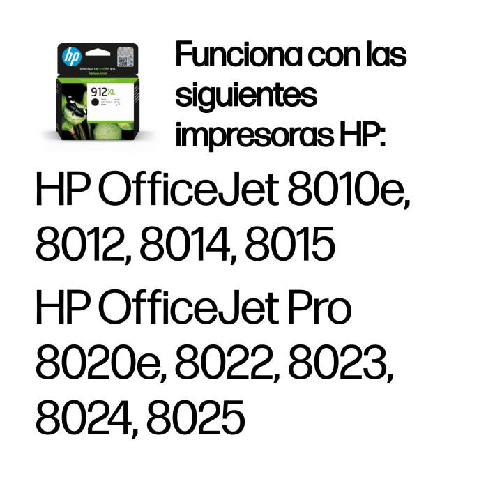 Tinta HP 912XL Negro 8.5ml 720 páginas (3YL84AE)