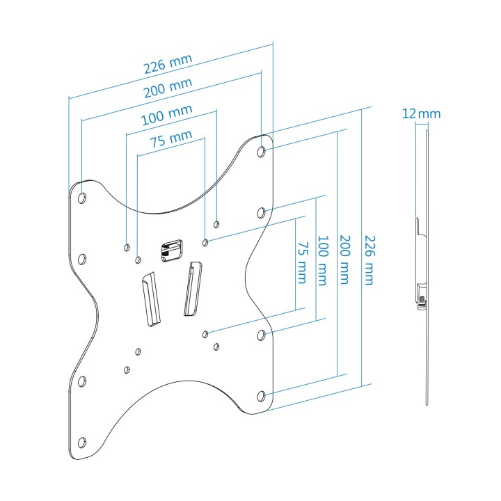 Soporte de Pared TOOQ Fijo 23"-42" Máx 35Kg (LP1242F-B)