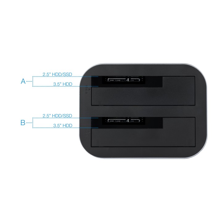 Dock Station TooQ 2.5"/3.5" USB3.0/3.1 Gris (TQDS-805G)
