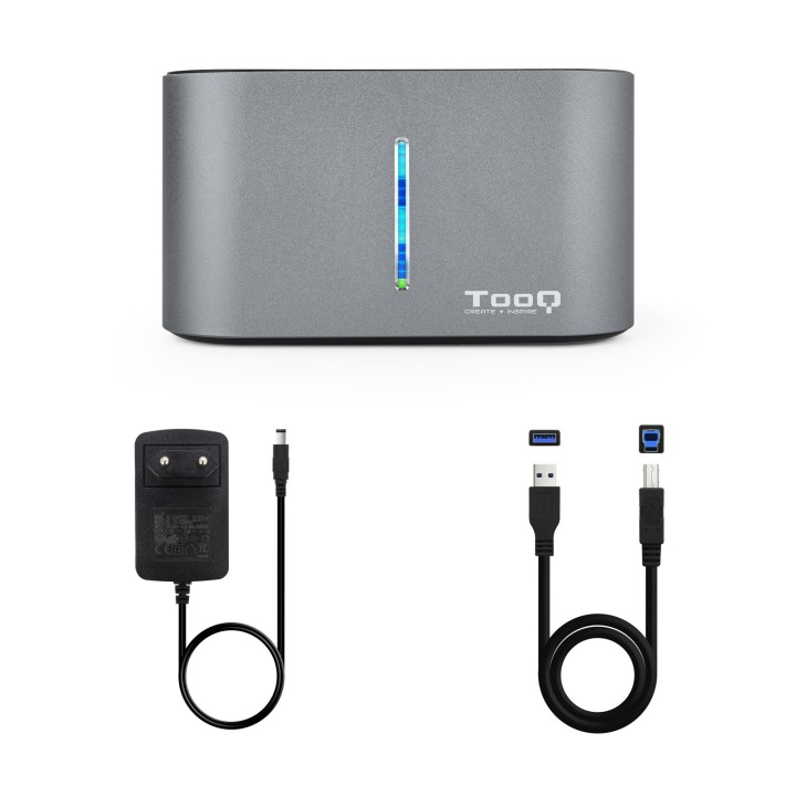 Dock Station TooQ 2.5"/3.5" USB3.0/3.1 Gris (TQDS-805G)