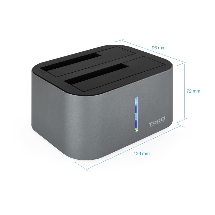 Dock Station TooQ 2.5"/3.5" USB3.0/3.1 Gris (TQDS-805G)