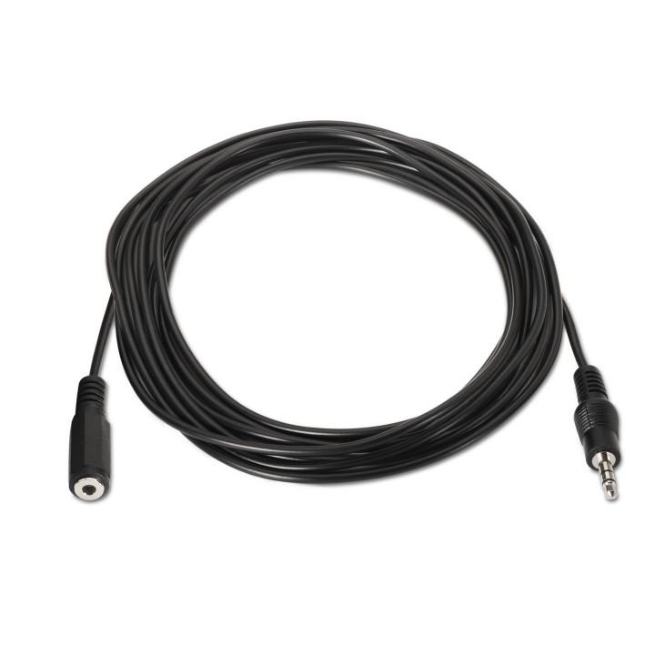 Cable AISENS 3.5mm/M-3.5mm/H 1.5m Negro (A128-0145)