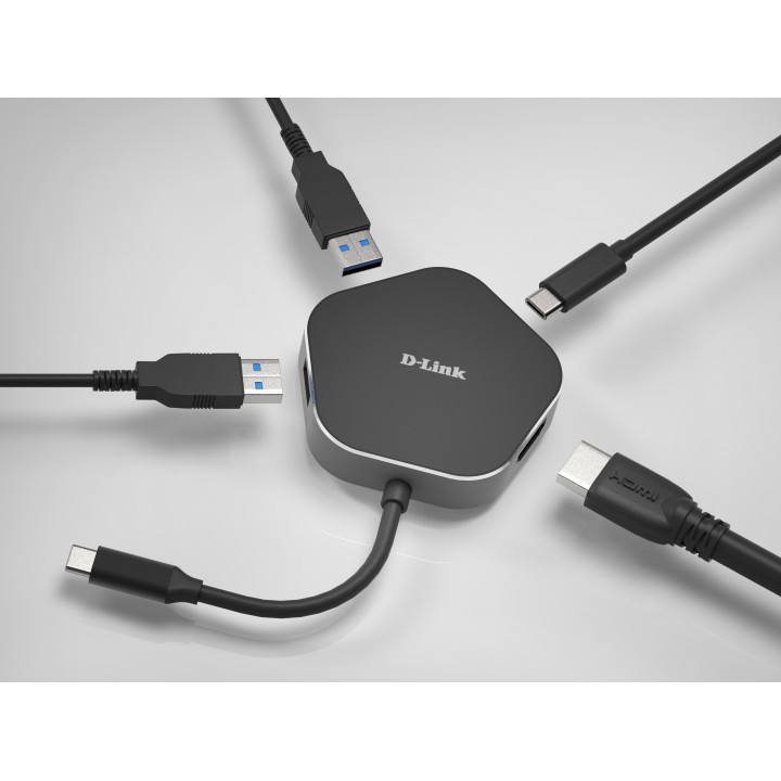 Hub D-Link USB-C a HDMI USB-C 3xUSB 3.0 (DUB-M420)