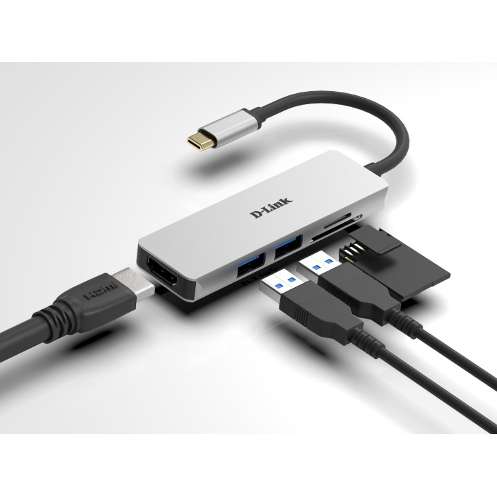 Docking D-Link Usb-C USB3/HDMI/Lector tarj. (DUB-M530)