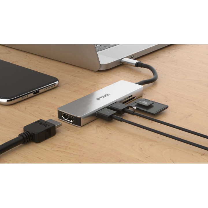 Docking D-Link Usb-C USB3/HDMI/Lector tarj. (DUB-M530)