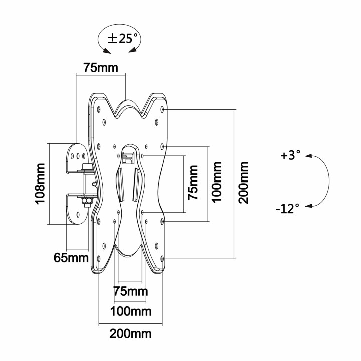 Soporte Pared AISENS 23"-42" Gira/Inclina (WT42TS-005)