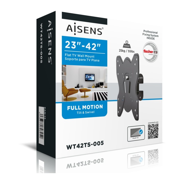 Soporte Pared AISENS 23"-42" Gira/Inclina (WT42TS-005)