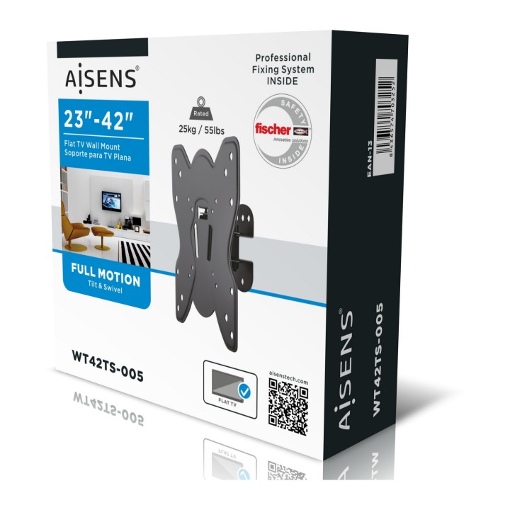Soporte Pared AISENS 23"-42" Gira/Inclina (WT42TS-005)