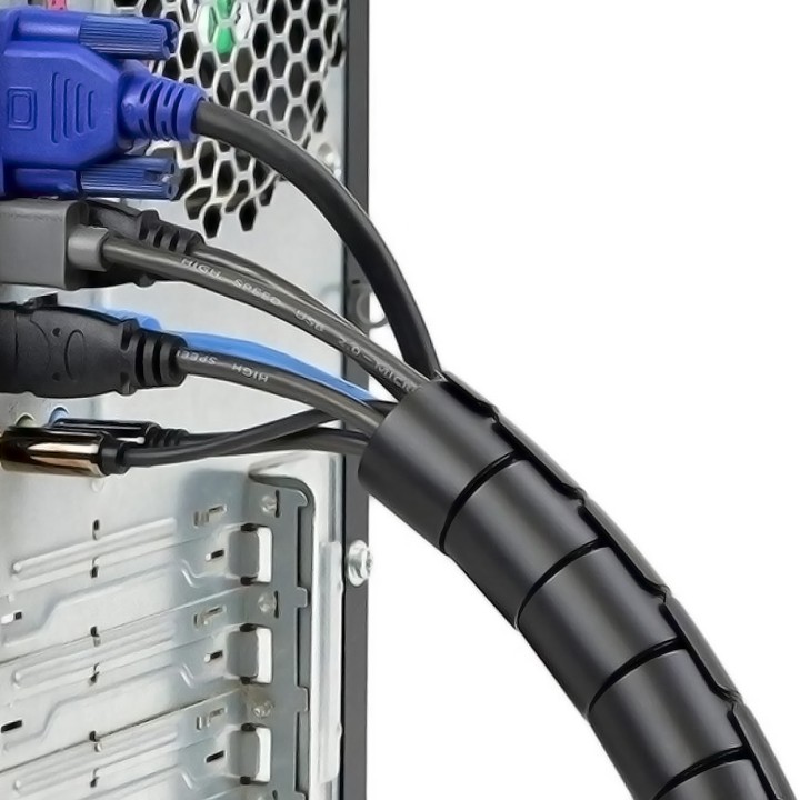 Organizador Cables AISENS Espiral 1m Negro (A151-0406)