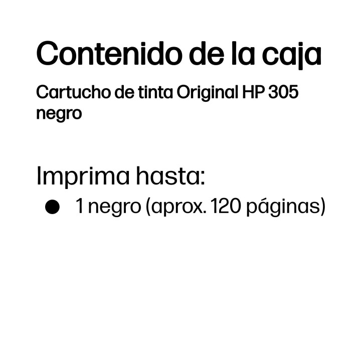 Tinta HP 305 Negro 2ml 120 páginas (3YM61AE)