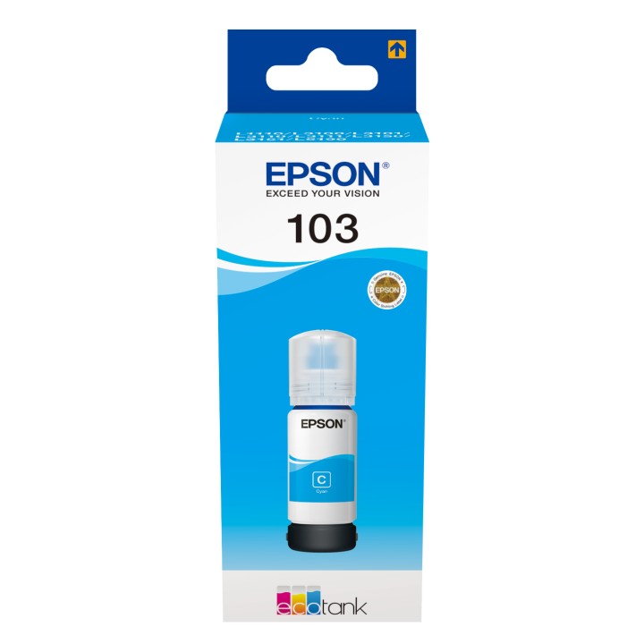 Botella de Tinta Epson 103 Cian 70ml (C13T00S24A10)