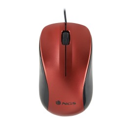 Ratón NGS Óptico USB-A 1200dpi Rojo (CREWRED)
