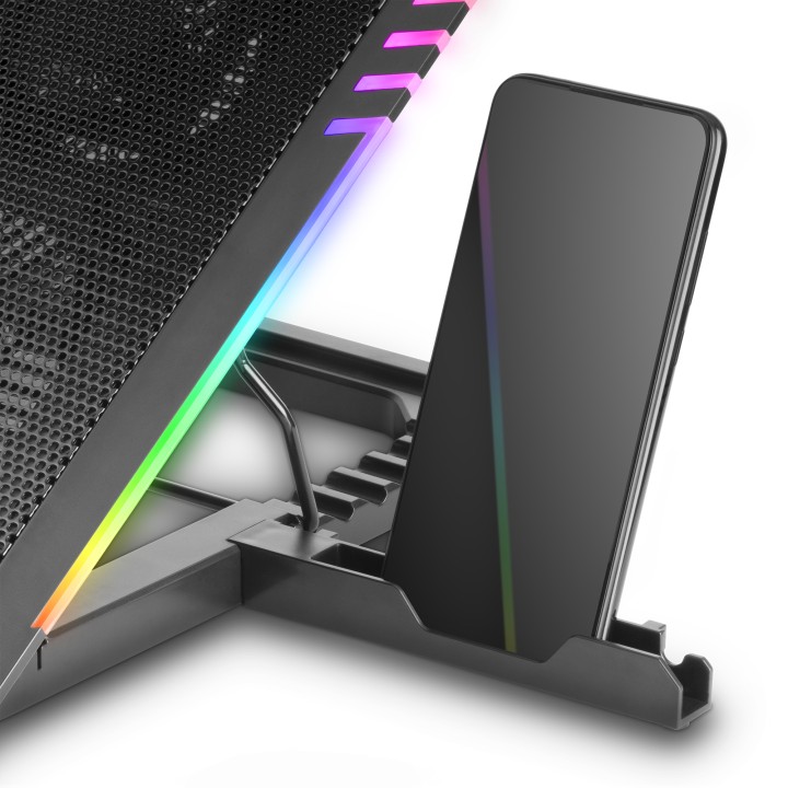 Base Refrigeración Mars Gaming 17" Stand Negra (MNBC5)