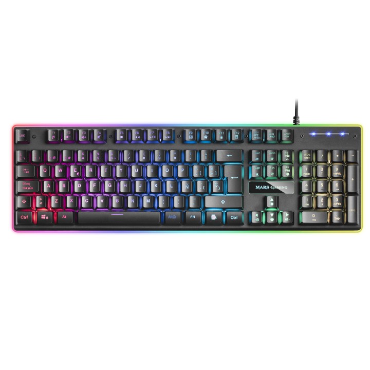 Teclado Mars Gaming LED RGB USB 1.5m Negro (MK320ES)