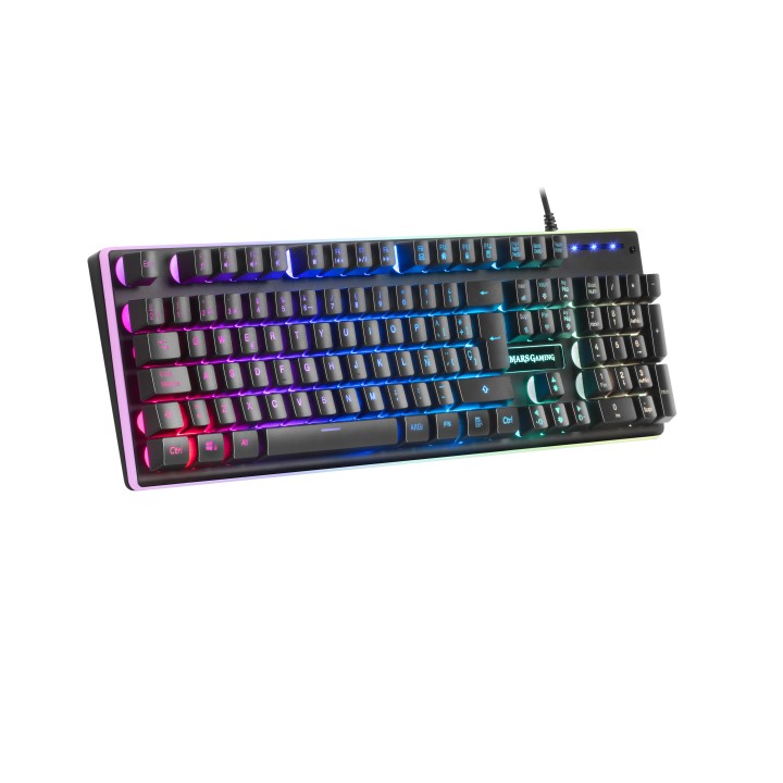 Teclado Mars Gaming LED RGB USB 1.5m Negro (MK320ES)