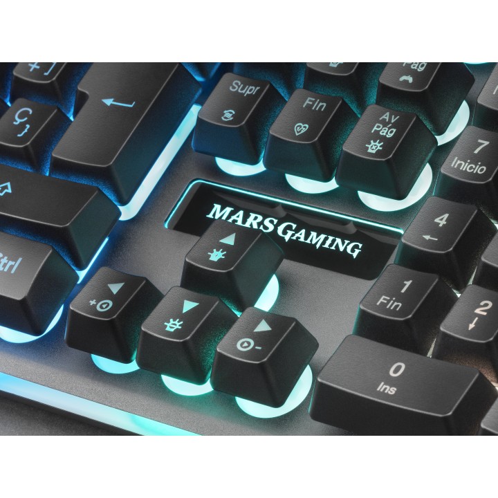 Teclado Mars Gaming LED RGB USB 1.5m Negro (MK320ES)