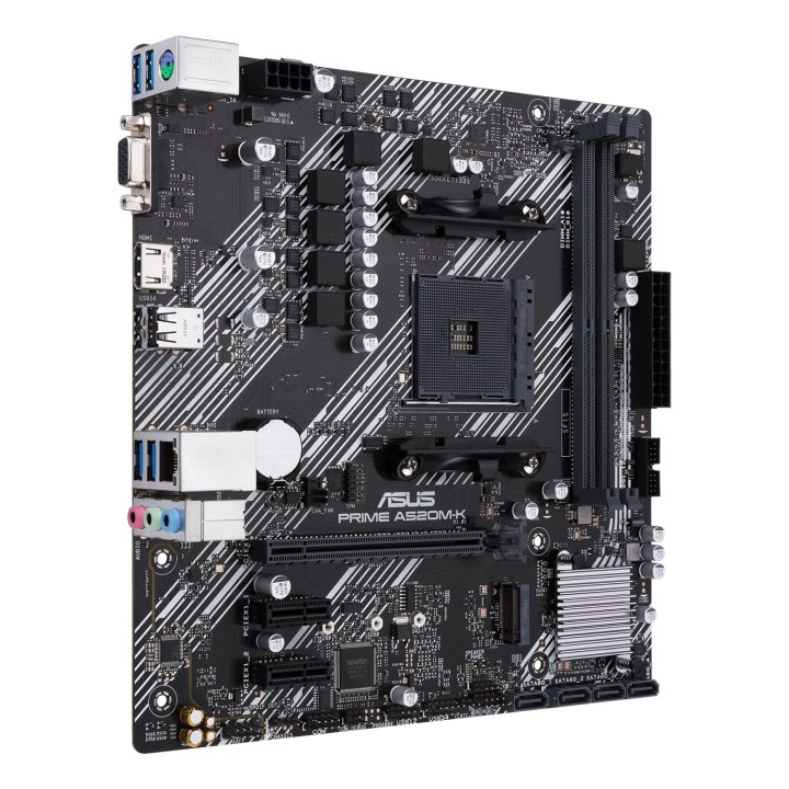 ASUS PRIME A520M-K:(AM4) 2DDR4 SATA3 HDMI VGA RJ45 mATX