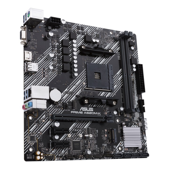 ASUS PRIME A520M-K:(AM4) 2DDR4 SATA3 HDMI VGA RJ45 mATX