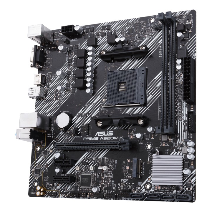 ASUS PRIME A520M-K:(AM4) 2DDR4 SATA3 HDMI VGA RJ45 mATX
