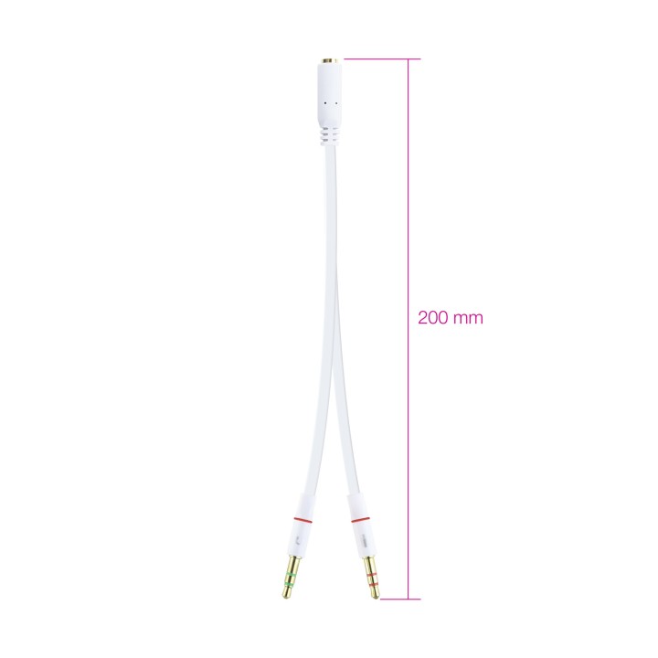 Adaptador Nanocable 3.5mm/H a 2x3.5mm/M (10.24.1203)