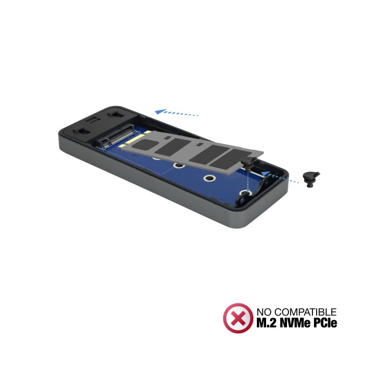 Caja TooQ SSD M.2 SATA USB 3.0 Gris (TQE-2281G)