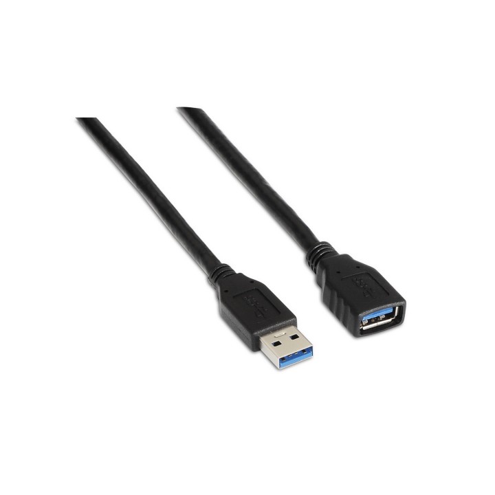 Cable AISENS USB-A/M a USB-A/H 2m Negro (A105-0042)