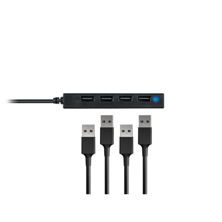 Hub CONCEPTRONIC USB 2.0 a 4xUSB 2.0 Negro (HUBBIES05B)