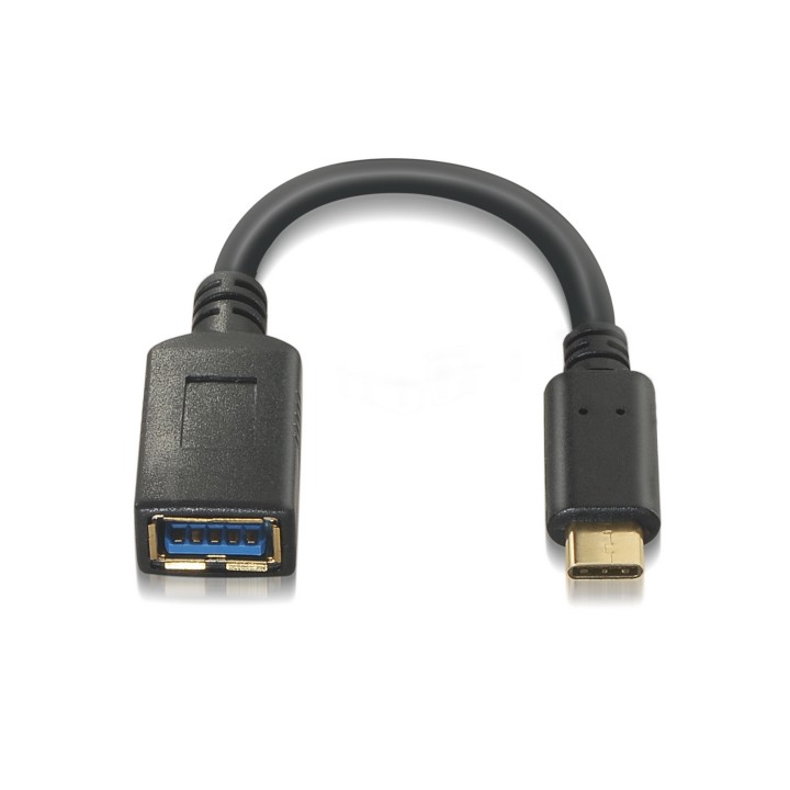 Cable AISENS USB-C/M a USB-A/H 15cm Negro (A107-0062)