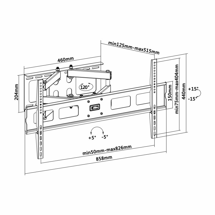 Soporte Pared AISENS 37-90" Gira/Inclina (WT70TSLE-029)