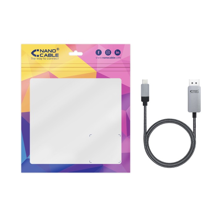 Nanocable USB-C/M a DP/M 1.8m Negro (10.15.5002)