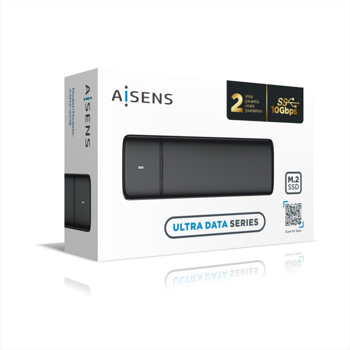 Caja AISENS SSD M.2 SATA/PCIe USB 3.1 Negra (ASM2-001B)