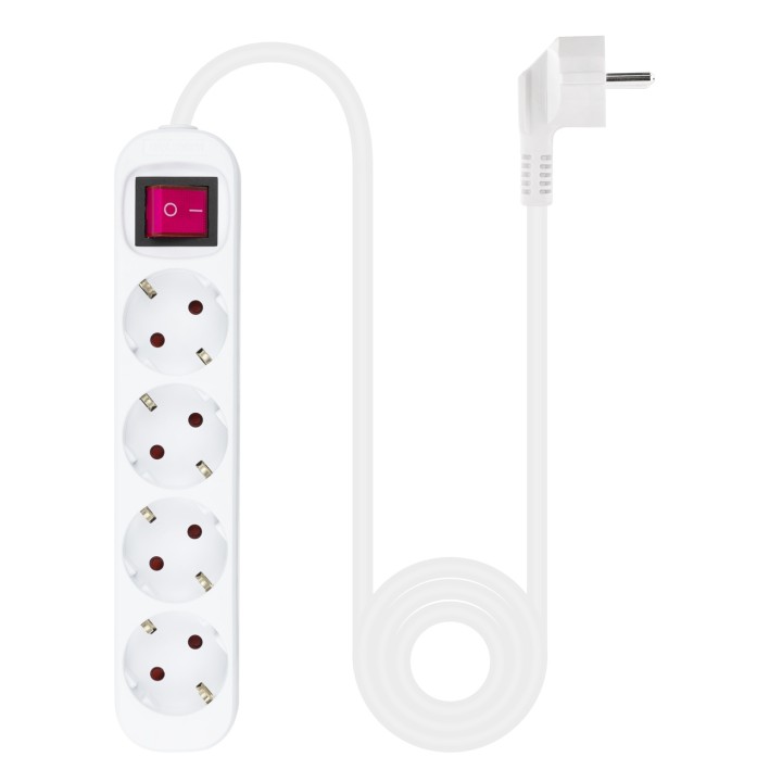 Regleta Nanocable 4xSchuko Interruptor (10.37.0004)