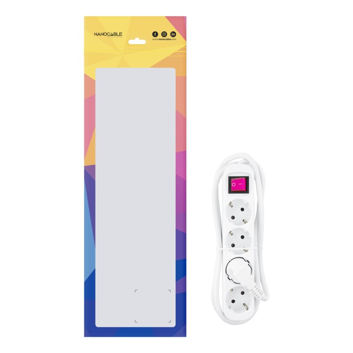 Regleta Nanocable 4xSchuko Interruptor (10.37.0004)