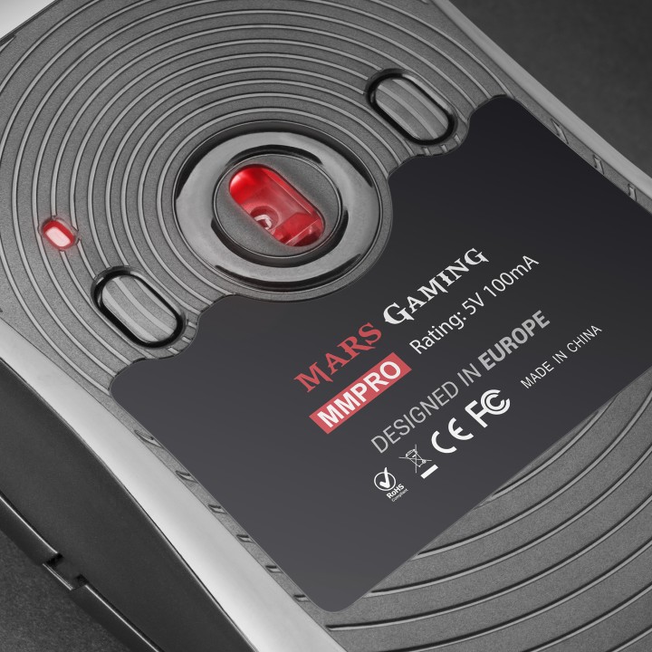 Ratón Mars Gaming Óptico USB-A Negro (MMPRO)