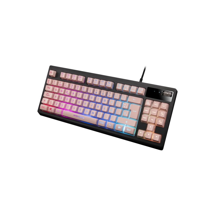 Teclado Mars Gaming TKL LED RGB USB Rosa (MKAXPES)