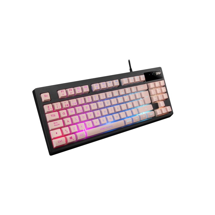 Teclado Mars Gaming TKL LED RGB USB Rosa (MKAXPES)
