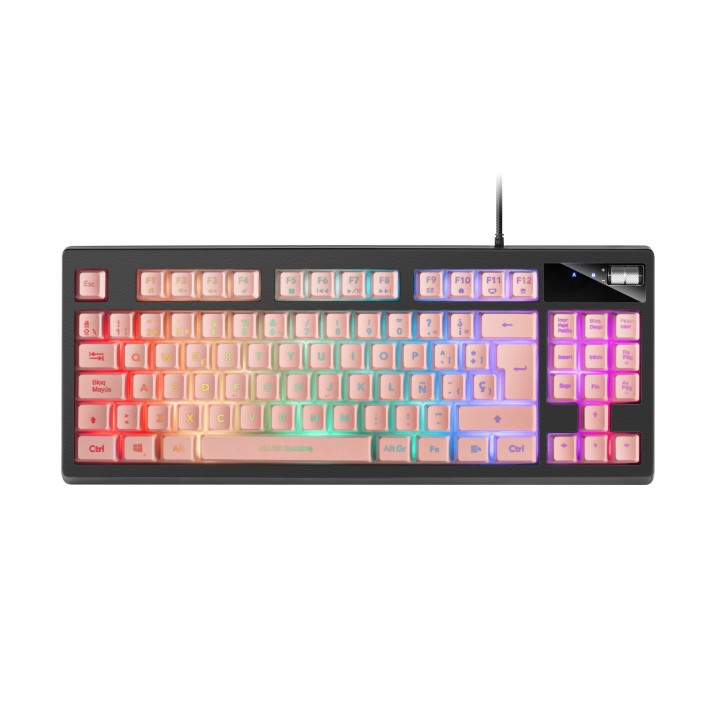 Teclado Mars Gaming TKL LED RGB USB Rosa (MKAXPES)