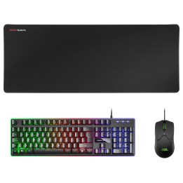 Pack Mars Gaming T+Ratón+Alfombrilla Negro (MCPXBES)