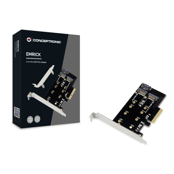 Controladora CONCEPTRONIC PCIe 2xSSD M.2 (EMRICK04B)