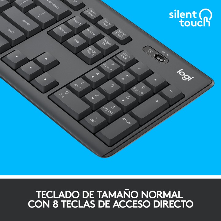 T+Ratón LOGITECH MK295 Wireless Grafito (920-009798)