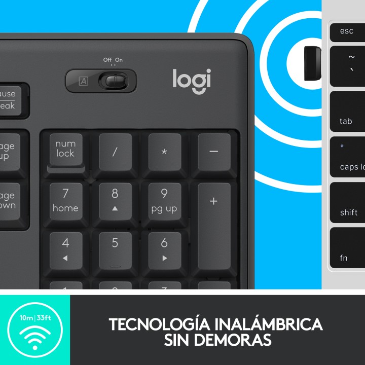 T+Ratón LOGITECH MK295 Wireless Grafito (920-009798)