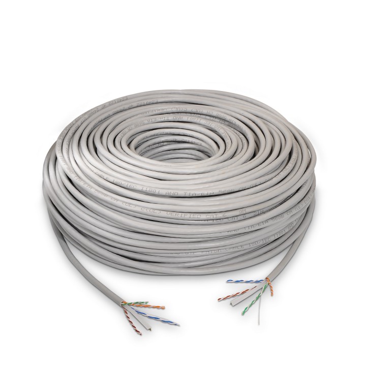 Cable AISENS RJ45 Cat.6 UTP AWG24 100m Gris (A135-0261)