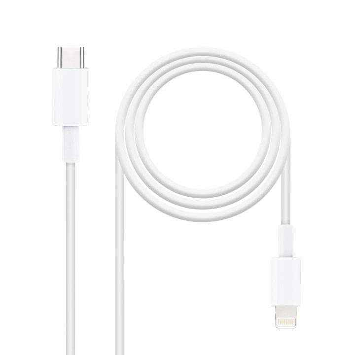 Nanocable Lightning/M a USB-C/M 1m Blanco (10.10.0601)