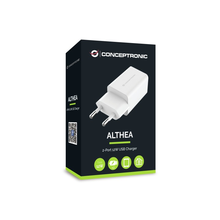 Cargador Pared CONCEPTRONIC 1USB 2.0 Blanco (ALTHEA06W)