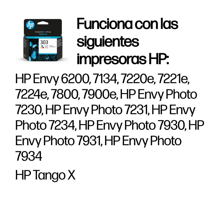Tinta HP 303 Tricolor 165 páginas (T6N01AE)